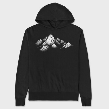 Drawn Mountains, Hanorac Oversize Barbati (Unisex)