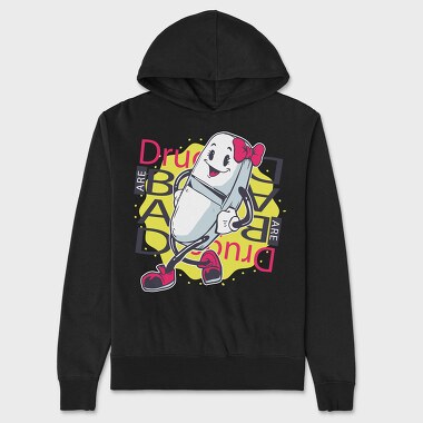 Drugs Bad, Hanorac Oversize Barbati (Unisex)