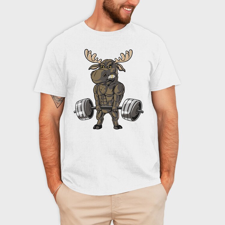 Moose Lifting, Tricou Barbati (Unisex)