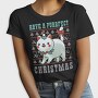 Purrfect Christmas Ugly Sweater, Tricou Femei