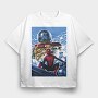 Spiderman Moon Wave, Tricou Oversize Barbati (Unisex)
