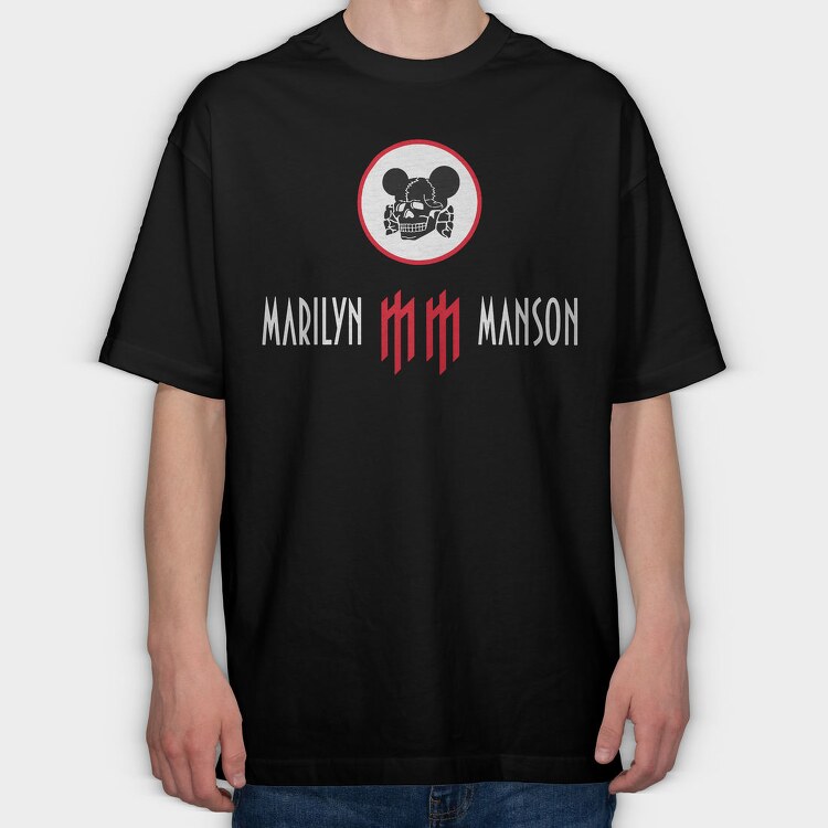 Skull Mickey Mouse, Tricou Oversize Barbati (Unisex)