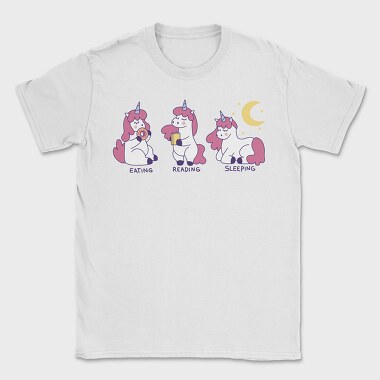 Eating Reading Sleeping Unicorn, Tricou Barbati (Unisex)
