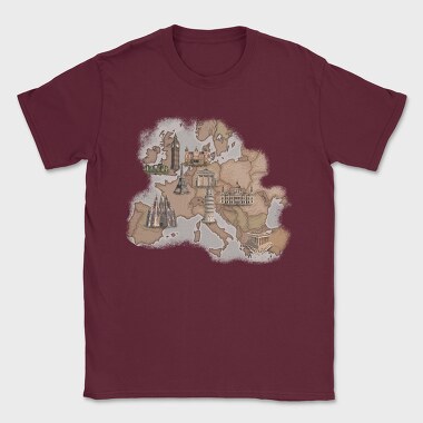 Europe Map, Tricou Barbati (Unisex)