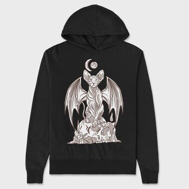 Evil Sphynx Cat, Hanorac Oversize Barbati (Unisex)