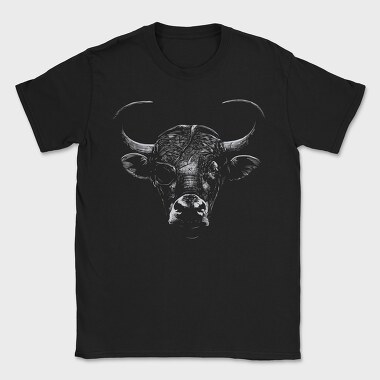 Eyepatch Bull Portrait, Tricou Barbati (Unisex)