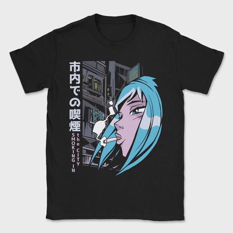 Smoking City Vibes, Tricou Barbati (Unisex)
