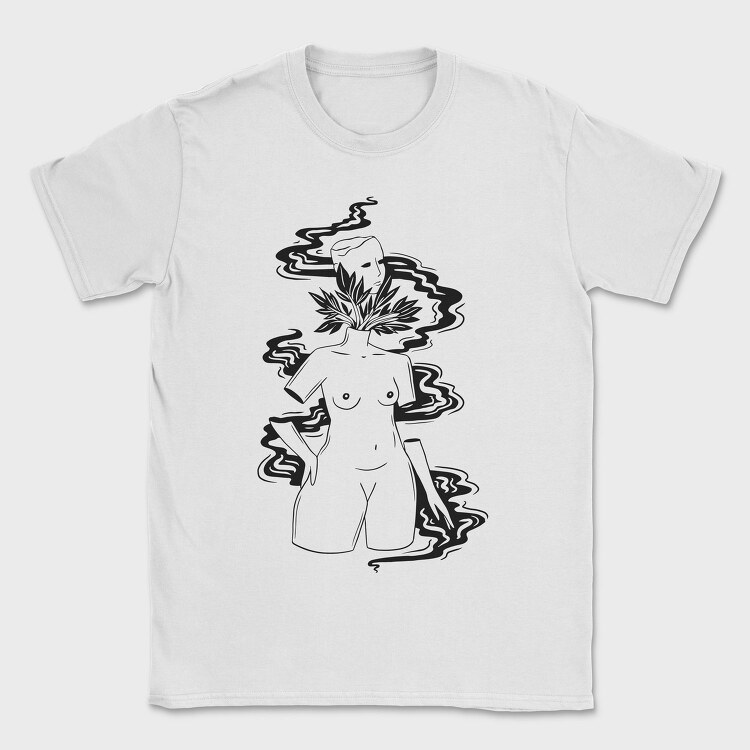 Smoke Leaf Woman, Tricou Barbati (Unisex)