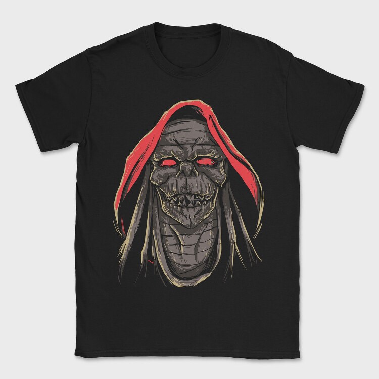 Skull Hood Red, Tricou Barbati (Unisex)