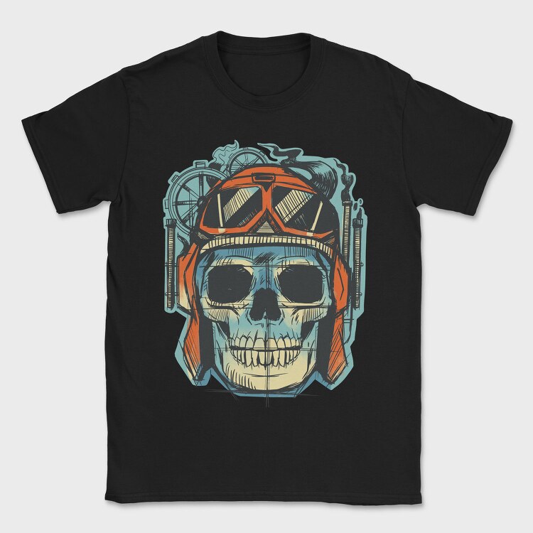 Skull Aviator Goggles, Tricou Barbati (Unisex)