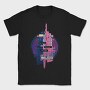 Glitch Quote And Building, Tricou Barbati (Unisex)
