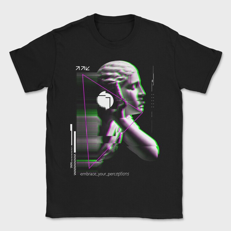 Glitch Sculpture, Tricou Barbati (Unisex)