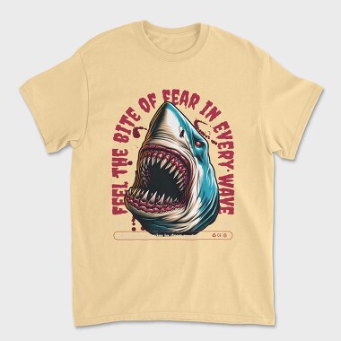 Feel the Bite of Fear in Every Wave, Tricou Barbati (Unisex)
