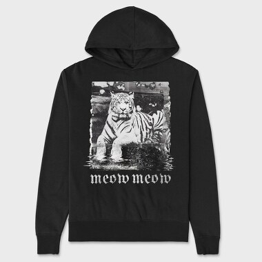Glitch Tiger Photocopy, Hanorac Oversize Barbati (Unisex)
