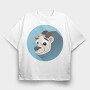 Goat Head Icon, Tricou Oversize Barbati (Unisex)