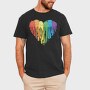 Puzzle Rainbow Paint, Tricou Barbati (Unisex)