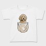 Golden Doodle Dog Pocket, Tricou Copii