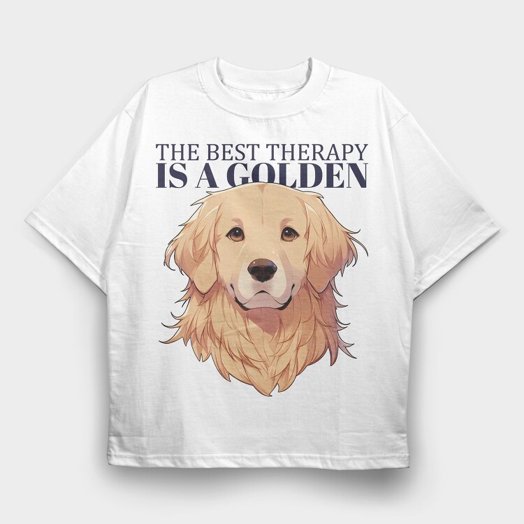 Golden Retriever Therapy, Tricou Oversize Barbati (Unisex)