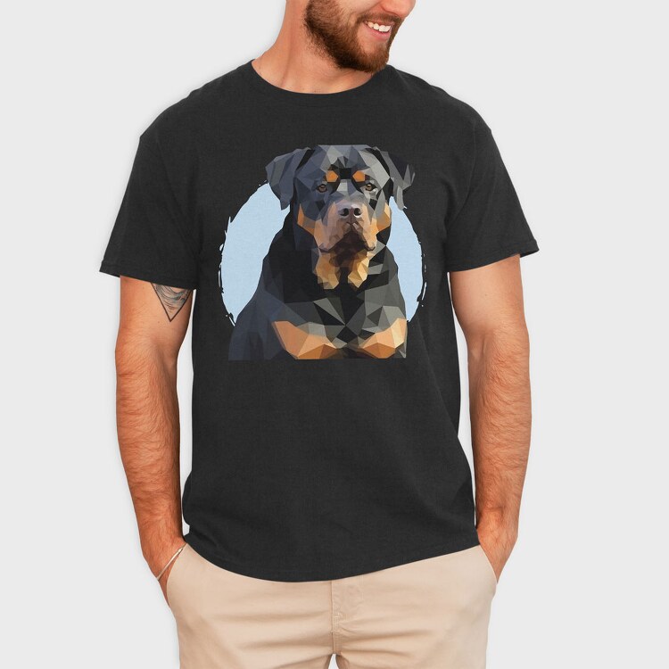 Mosaic Rottweiler, Tricou Barbati (Unisex)