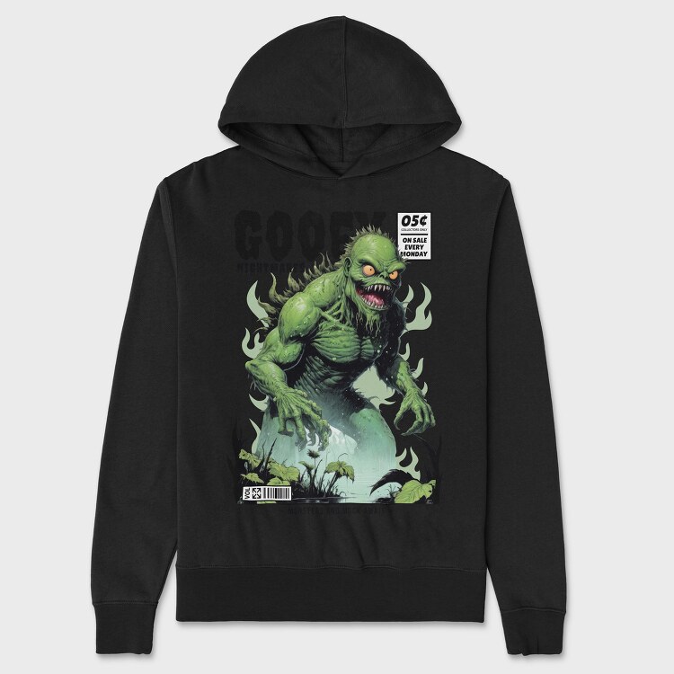 Gooey Monster Comic Goey Trend, Hanorac Oversize Barbati (Unisex)