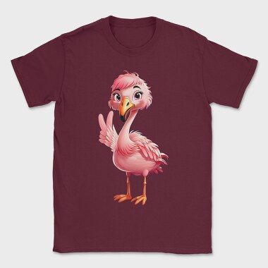 Flamingo Victory Sign, Tricou Barbati (Unisex)