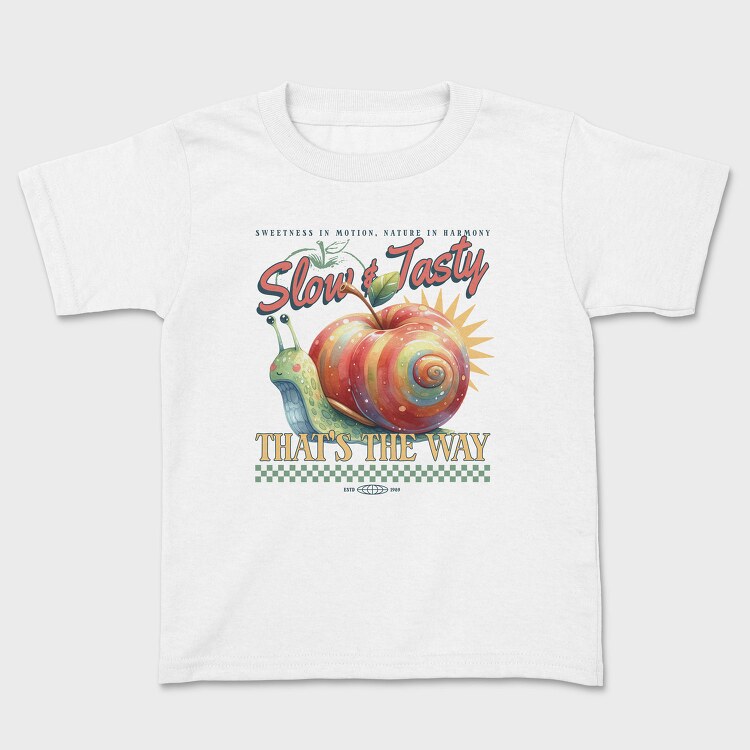 Slow And Tasty Apple Snail, Tricou Copii