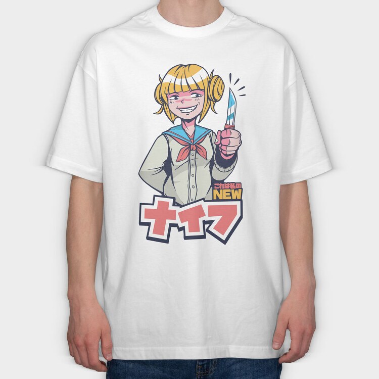 Sailor Girl Knife, Tricou Oversize Barbati (Unisex)