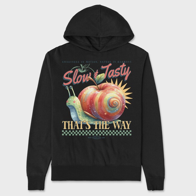 Slow And Tasty Apple Snail, Hanorac Oversize Barbati (Unisex)