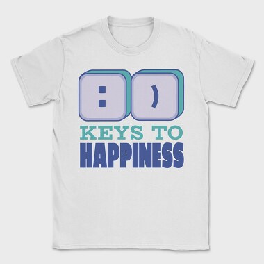 Smile Keys To Happiness Quote, Tricou Barbati (Unisex)