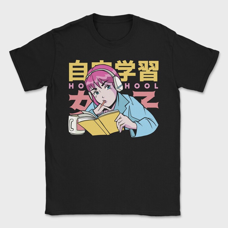 Self Study School Girl, Tricou Barbati (Unisex)