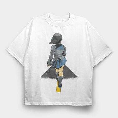 Sailor Moon Walk, Tricou Oversize Barbati (Unisex)