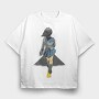Sailor Moon Walk, Tricou Oversize Barbati (Unisex)