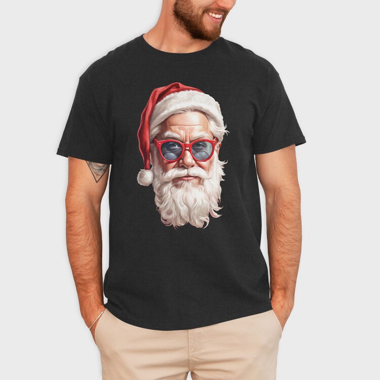 Santa Claus Detail Face, Tricou Barbati (Unisex)