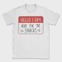 Snacks Lover Name Tag Hello I M Here For The Snacks, Tricou Barbati (Unisex)