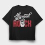 Rock On Red, Tricou Oversize Barbati (Unisex)
