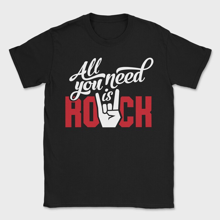 Rock On Red, Tricou Barbati (Unisex)