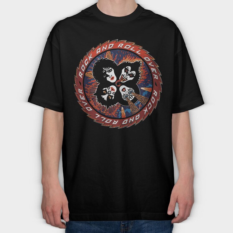 Rock And Roll Over, Tricou Oversize Barbati (Unisex)