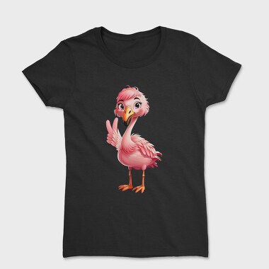 Flamingo Victory Sign, Tricou Femei