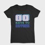 Smile Keys To Happiness Quote, Tricou Femei