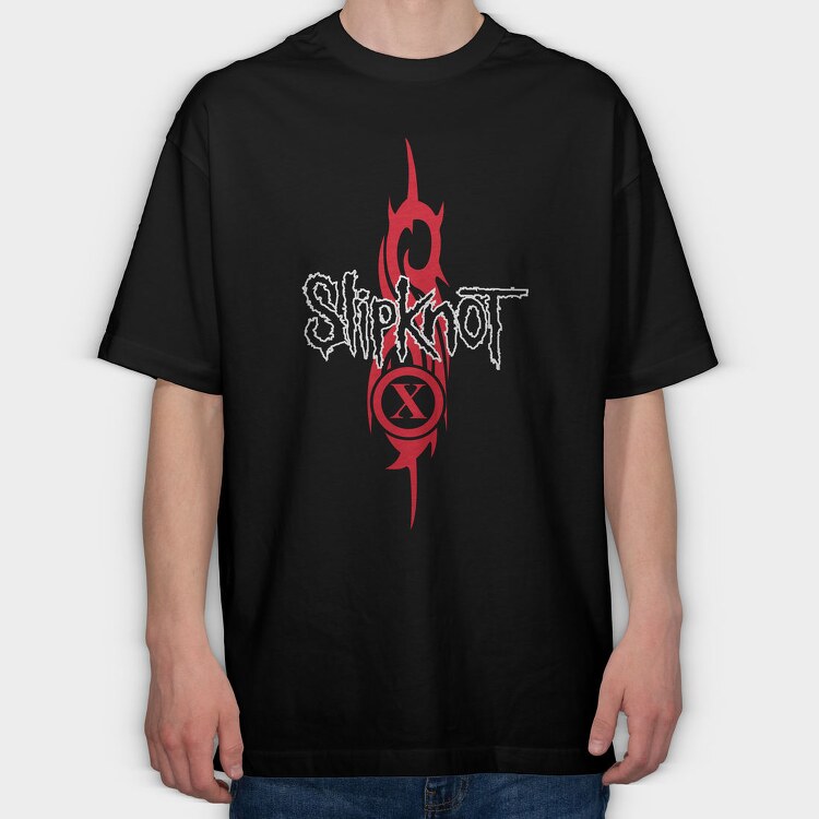 Red X Flame, Tricou Oversize Barbati (Unisex)