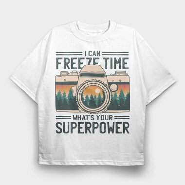 Freeze Time, Tricou Oversize Barbati (Unisex)