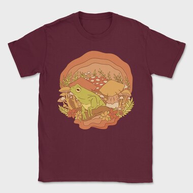 Frog and Mushrooms Vintage, Tricou Barbati (Unisex)