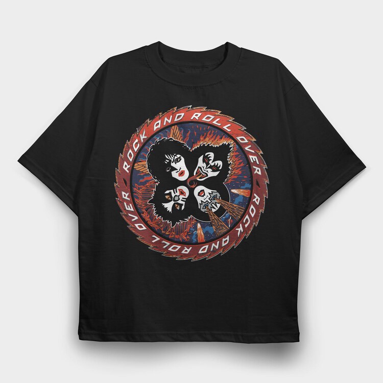 Rock And Roll Over, Tricou Oversize Barbati (Unisex)