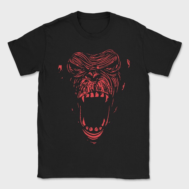 Red Scream Face, Tricou Barbati (Unisex)
