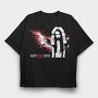 Red Monogram Face, Tricou Oversize Barbati (Unisex)