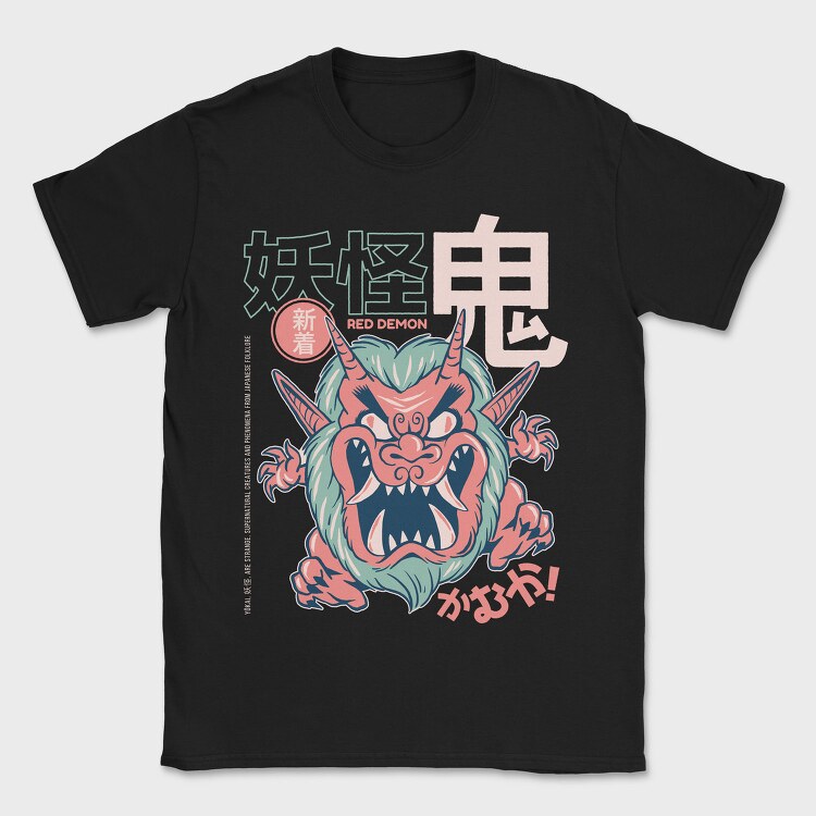 Red Demon Yokai, Tricou Barbati (Unisex)