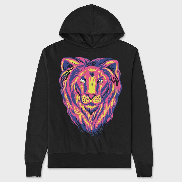 Colorful Lion, Hanorac Oversize Barbati (Unisex)