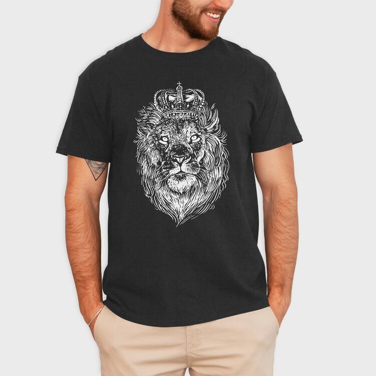Crowned Lion, Tricou Barbati (Unisex)