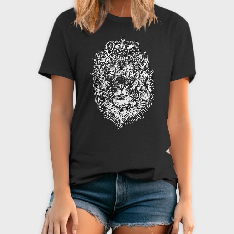 Crowned Lion, Tricou Barbati (Unisex)