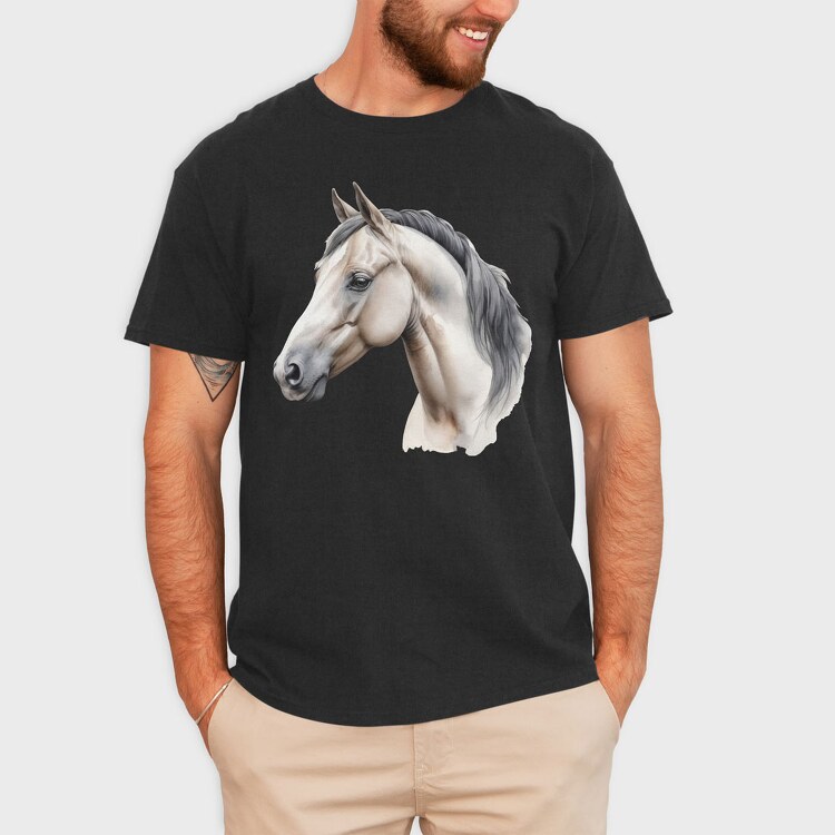 Side View Realistic Horse, Tricou Barbati (Unisex)